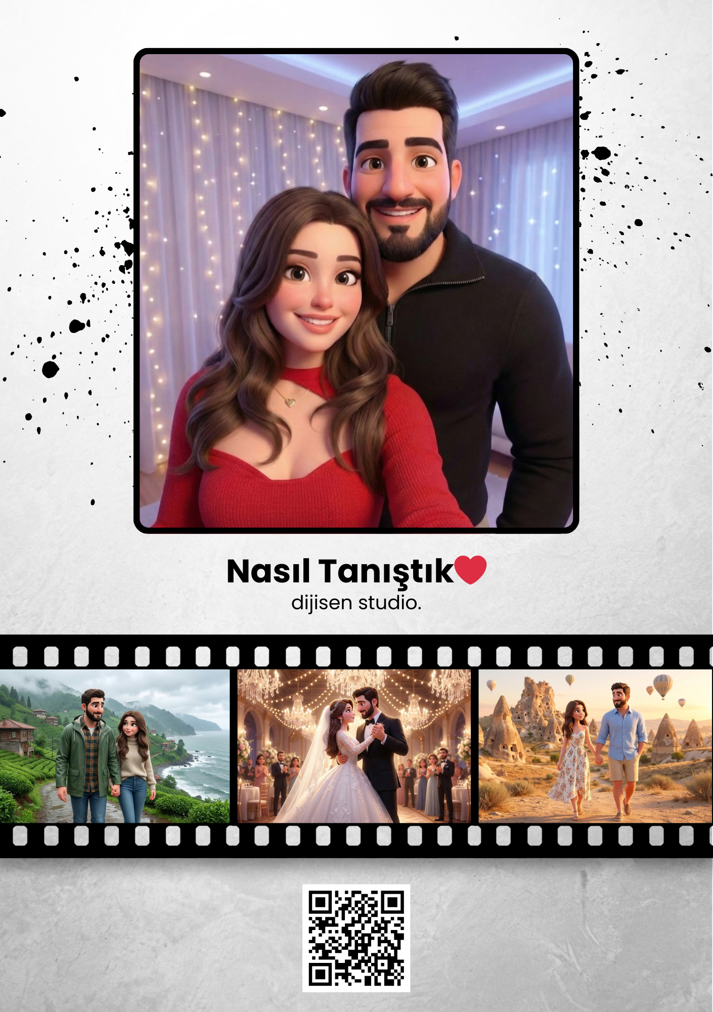 Hikayenize Özel Animasyon QR Kodlu Tablo