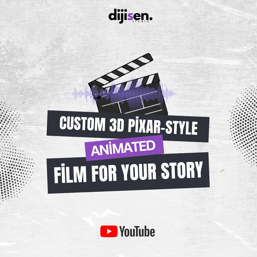 Custom 3D Pixar-Style Animated Film for Your Story - 60$